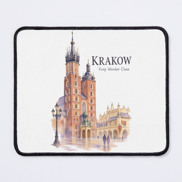 Item preview, Krakow Basilica and Market Square Watercolor Travel Art designed and sold by skyartdesign.