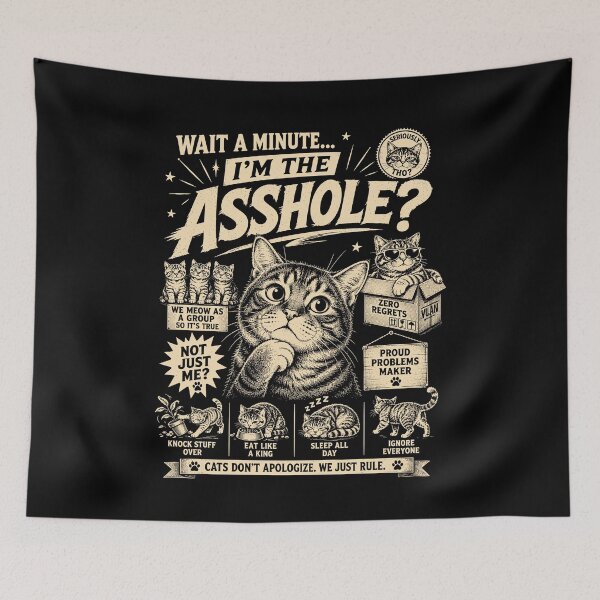 Item preview, Cats Don’t Apologize We Just Rule Funny Cat designed and sold by raewaelchi.