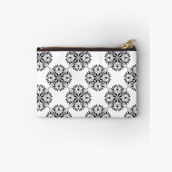 Item preview, Black and White Floral Mandala Pattern designed and sold by AmberTechStudio.