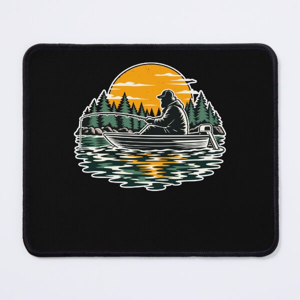 Item preview, Fishing Lake Sunset Outdoor Angler Wilderness Design designed and sold by stmpdwrld.