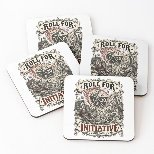 Item preview, Roll For Initiative And Panic Woodcut Graphic designed and sold by LoafLogic.