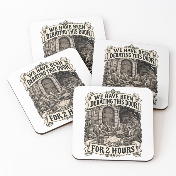 Item preview, Debating This Door For 2 Hours Woodcut Art designed and sold by LoafLogic.