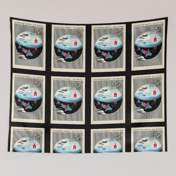 Item preview, Koi Fish Frozen Winter Garden designed and sold by PictoVibe.