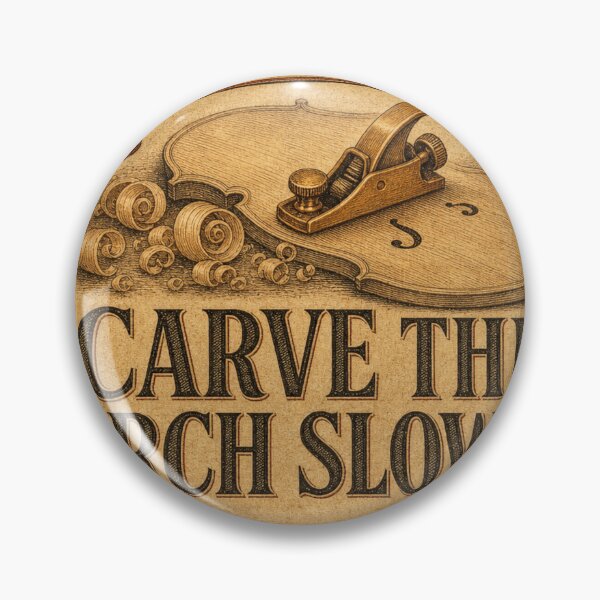 Artikelvorschau, Carve the Arch Slowly Geigenbauer Geschenk entworfen und verkauft von BoosterShop.