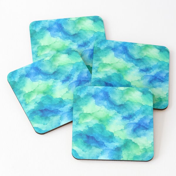 Item preview, Blue And Green Watercolor Wash Pattern designed and sold by ShivCraft Studio.