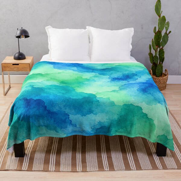 Item preview, Blue And Green Watercolor Wash Pattern designed and sold by ShivCraft Studio.