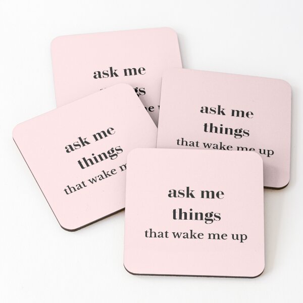 Item preview, Ask Me Things That Wake Me Up Minimal Typography Art designed and sold by r-wan-design.