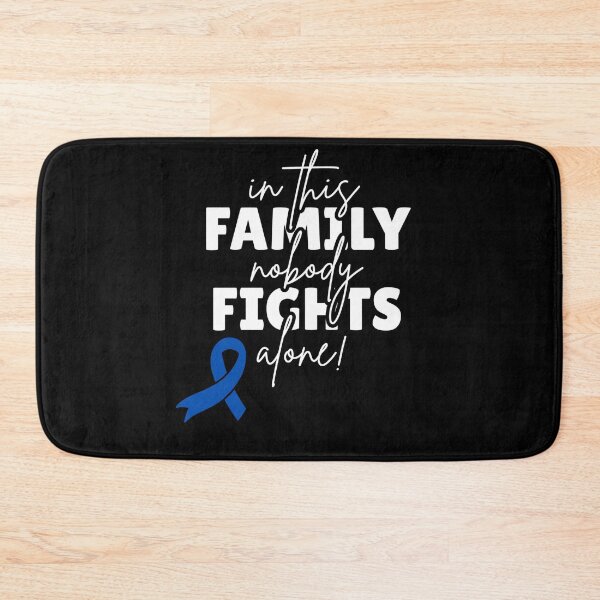 Item preview, In This Family Nobody Fights Alone Colon Cancer Awareness Family Support designed and sold by Dondonmart.