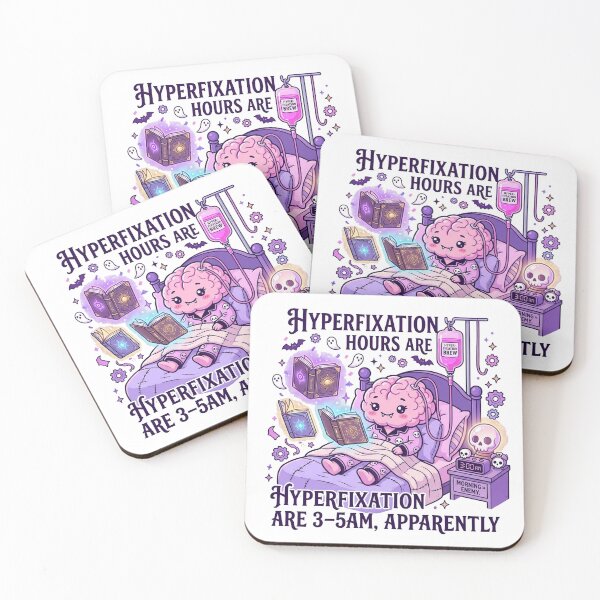Item preview, Hyperfixation Hours 3AM Vampire ADHD Brain designed and sold by jrzvibe.