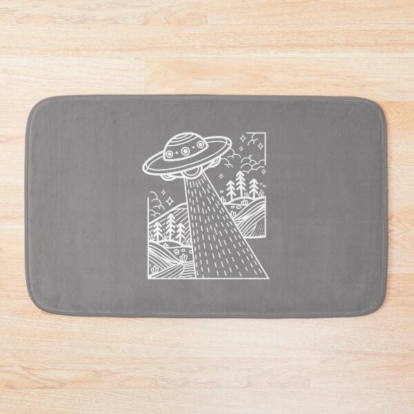 Item preview, UFO Abduction Beam Line Art Badge Graphic-33 designed and sold by BeeraBrandl.