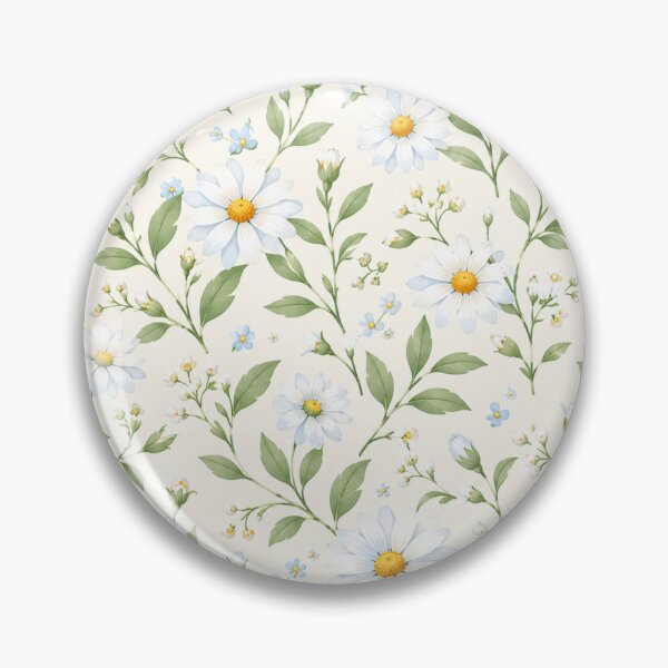 Item preview, Vintage Daisy Botanical Spring Pattern designed and sold by ShivCraft Studio.