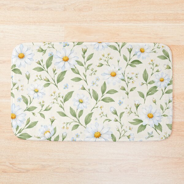 Item preview, Vintage Daisy Botanical Spring Pattern designed and sold by ShivCraft Studio.