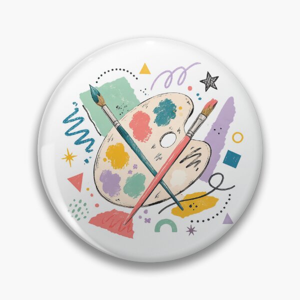 Item preview, Colorful Artist Palette Paint Brushes Creative Art Lover Abstract Painting Design designed and sold by inkoutninja.