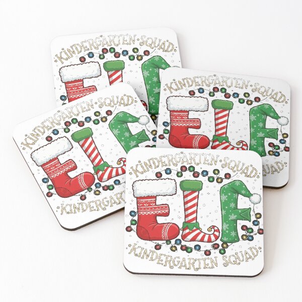 Item preview, Kindergarten Elf Squad Light Funny Christmas Teacher Student Essential T-Shirt designed and sold by E-Capoeira shop.