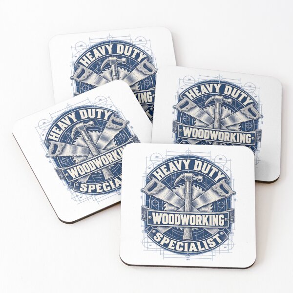 Item preview, Heavy Duty Woodworking Specialist Blueprint Badge designed and sold by LoafLogic.