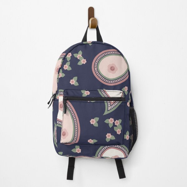 Item preview, Navy Paisley with Dusty Rose Flowers designed and sold by Paisley Moment.
