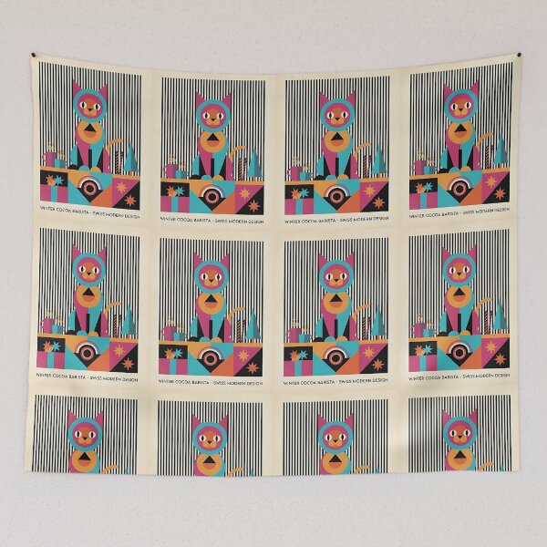 Item preview, Burmese Cat Christmas Cocoa Barista designed and sold by PictoVibe.