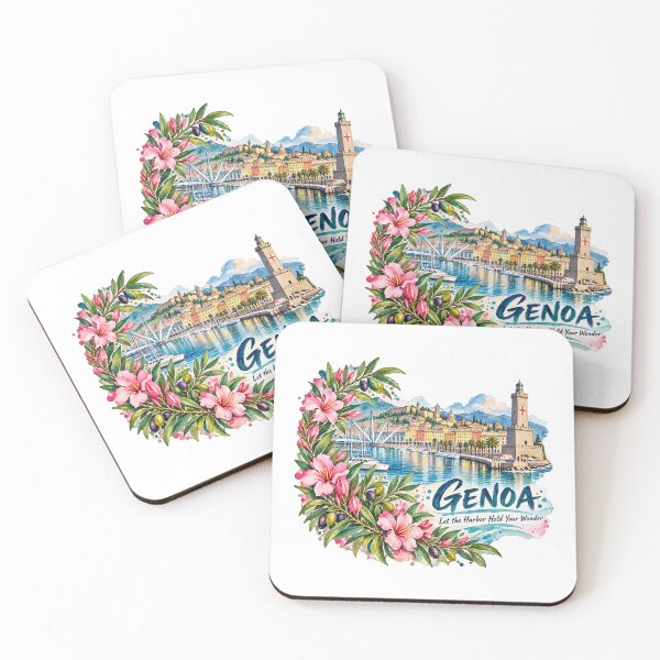 Item preview, Genoa Lighthouse and Harbor Watercolor Travel Art designed and sold by skyartdesign.