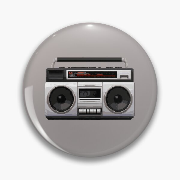 Item preview, Retro Boombox Pixel Art Cassette Player 80s Stereo designed and sold by peterdesigns.