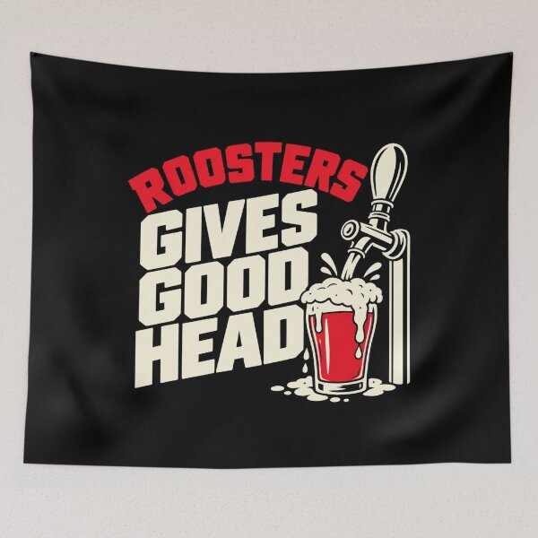 Item preview, ROOSTERS GIVES GOOD HEAD designed and sold by Ahuriri Aunties.