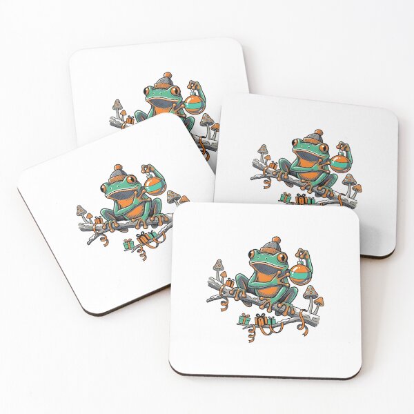 Item preview, Green Tree Frog Christmas Ornament designed and sold by PictoVibe.