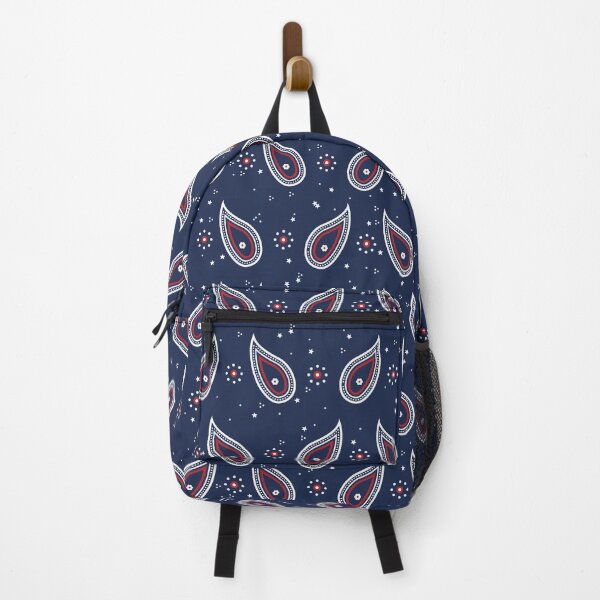 Item preview, Navy Bandana Paisley with Red and White designed and sold by Paisley Moment.