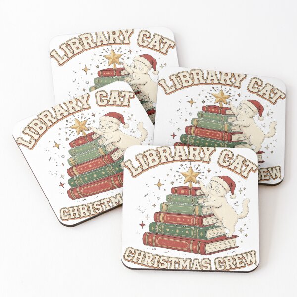 Item preview, Library Cat Christmas Crew Classic T-Shirt designed and sold by RoReshop.