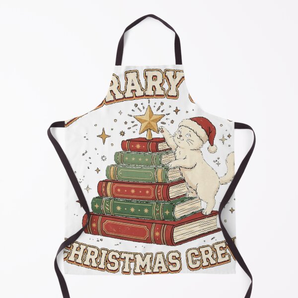 Item preview, Library Cat Christmas Crew Classic T-Shirt designed and sold by RoReshop.