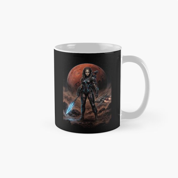 Item preview, Biomechanical Cyberpunk Female Alien Warrior | Sci-Fi Predator Graphic designed and sold by HexOne.