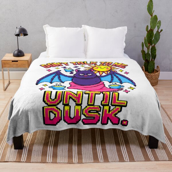 Item preview, Don't Talk to Me Until Dusk Bat Pixel Art designed and sold by NaturePixel.