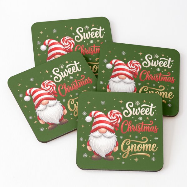 Item preview, Sweet Candy Cane Gnome T-Shirt Peppermint Red White Holiday designed and sold by Edy Arte.