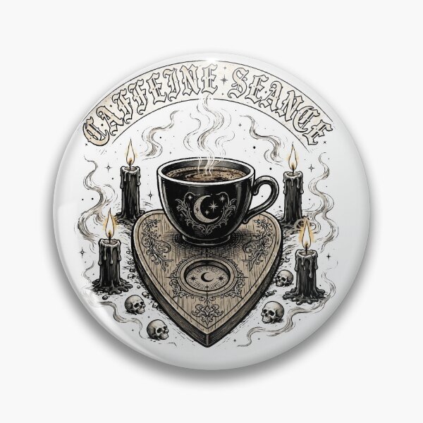 Item preview, Caffeine Seance Sticker designed and sold by Paps-Supply-Co.