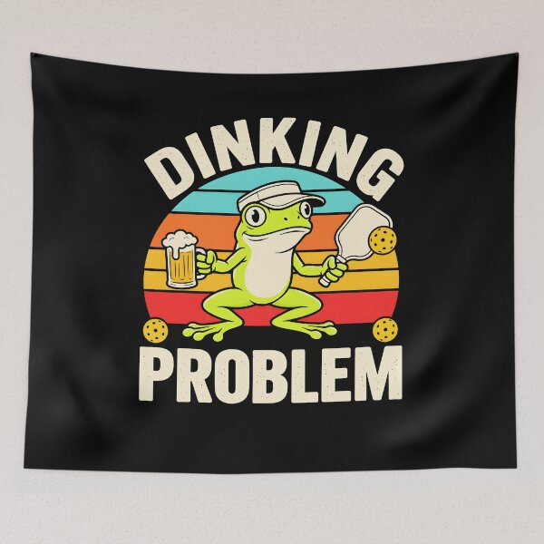 Item preview, Frog Playing Pickleball Dinking Problem designed and sold by tammyrange.