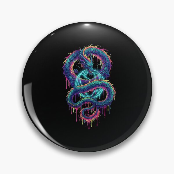 Item preview, Psychedelic Neon Rainbow Dragon Colorful Fantasy Creature Illustration designed and sold by Ostericaimusa.