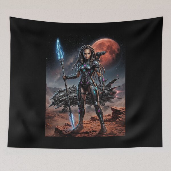 Item preview, Sci-Fi Bio-Mechanic Vanguard | Futuristic Alien Hunter Design designed and sold by HexOne.