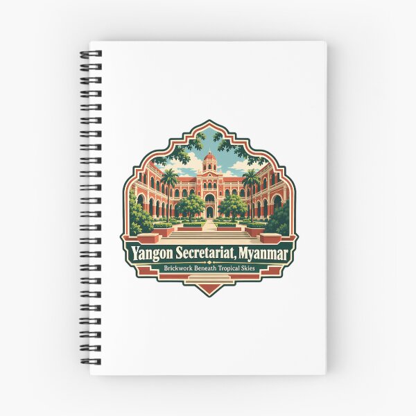 Item preview, Yangon Secretariat Myanmar Brickwork Beneath Tropical Skies Travel Landmark Architecture Souvenir designed and sold by schulte-beckis.