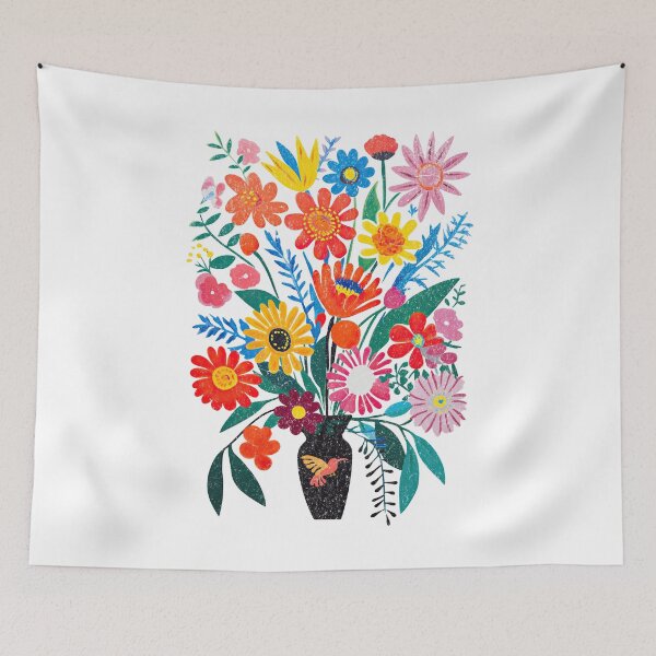 Item preview, Hummingbird Vase Floral Design designed and sold by lovewhatyoudo.