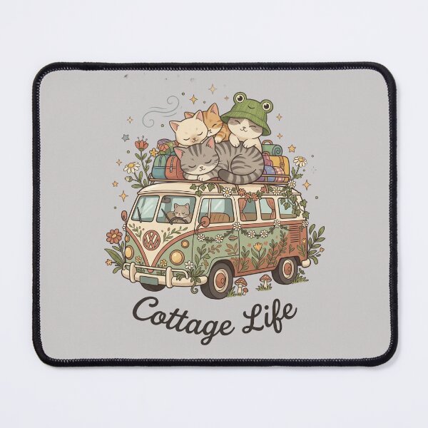 Item preview, Cozy Beach Kittens Cute Cats in Frog Hat Summer Vacation designed and sold by DesignArtique.
