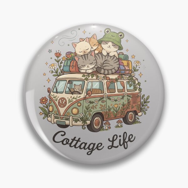 Item preview, Cozy Beach Kittens Cute Cats in Frog Hat Summer Vacation designed and sold by DesignArtique.