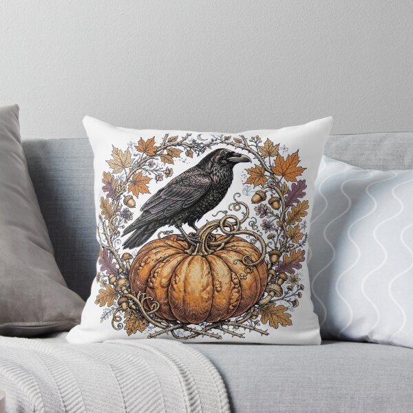 Item preview, Vintage Raven Pumpkin Gothic Autumn Heirloom Pumpkin Fall designed and sold by OmniaRozza.