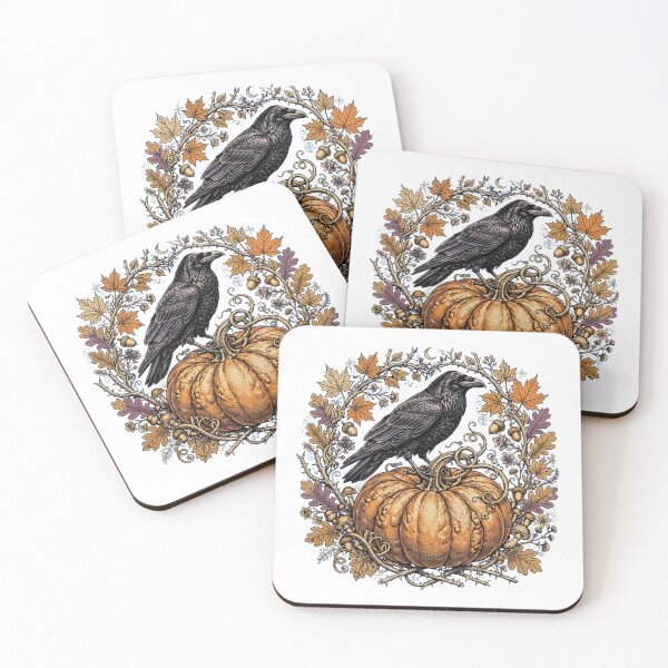 Item preview, Vintage Raven Pumpkin Gothic Autumn Heirloom Pumpkin Fall designed and sold by OmniaRozza.