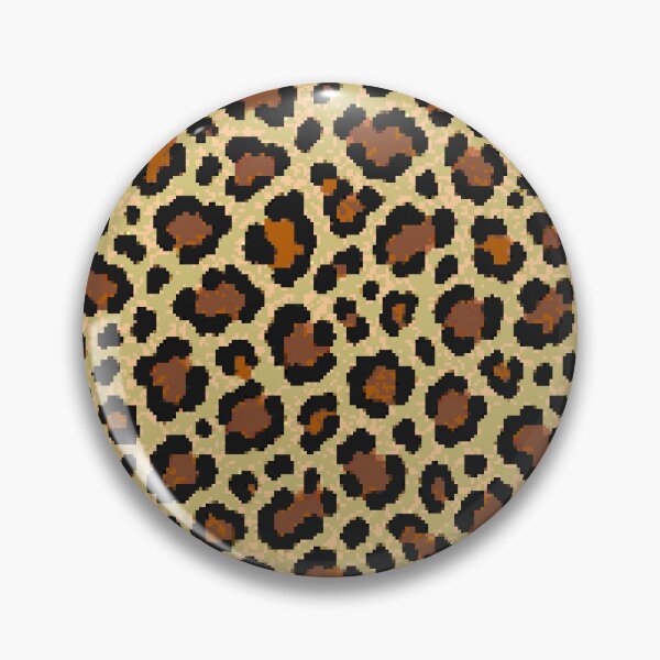 Item preview, Pixel Leopard Print Pattern in Warm Earth Tones designed and sold by NaturePixel.