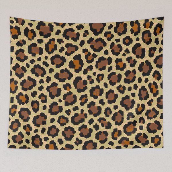 Item preview, Pixel Leopard Print Pattern in Warm Earth Tones designed and sold by NaturePixel.
