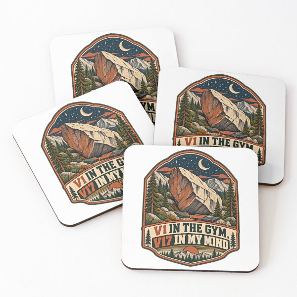 Item preview, V1 In Gym V17 In My Mind Retro Bouldering Patch designed and sold by LoafLogic.