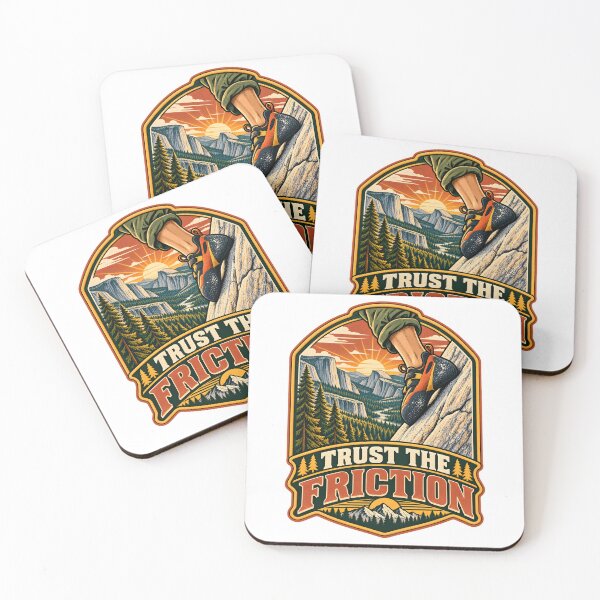 Item preview, Trust The Friction Retro Climbing National Park Patch designed and sold by LoafLogic.