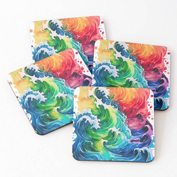 Item preview, Abstract Colorful Waves designed and sold by Morgenmuffle.