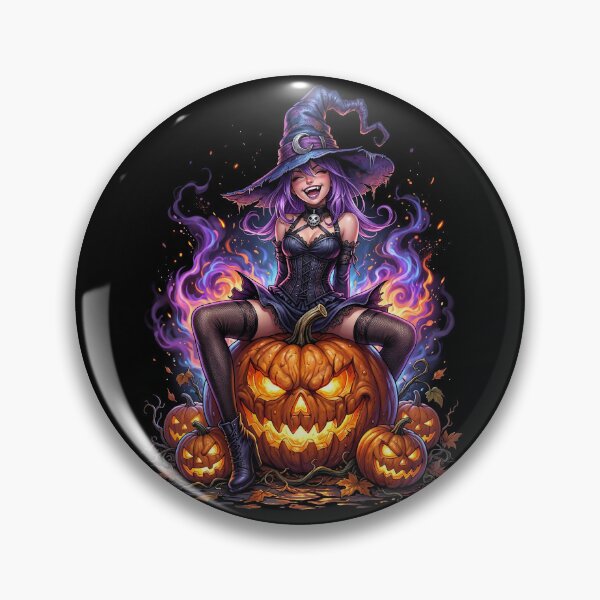 Item preview, Wicked Pumpkin Witch - Dark Fantasy Anime Halloween Art designed and sold by HexOne.