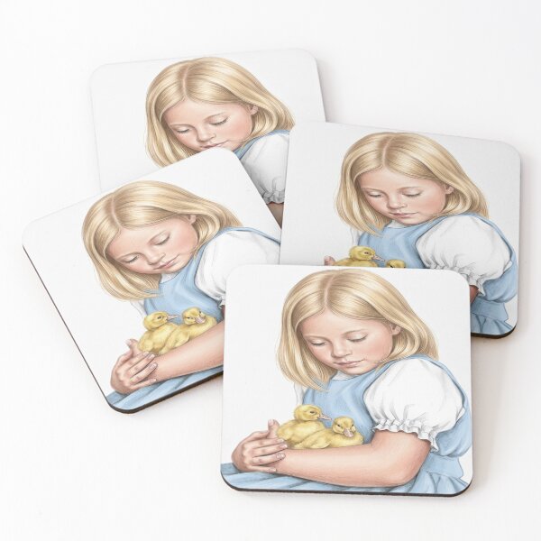 Item preview, Sweet Girl Holding Two Cute Yellow Ducklings Drawing designed and sold by AnthonyDLobo8.