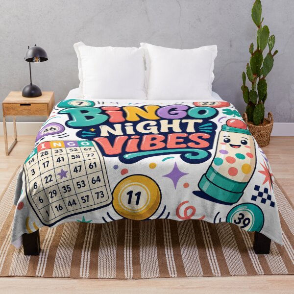 Item preview, Bingo Night Vibes Colorful Balls Lucky Game Night Fun Retro Art Design designed and sold by inkoutninja.