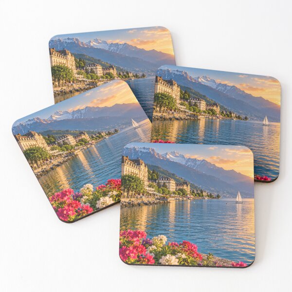 Item preview, Vintage Montreux Switzerland Lake Geneva designed and sold by Imaginationbeyond.